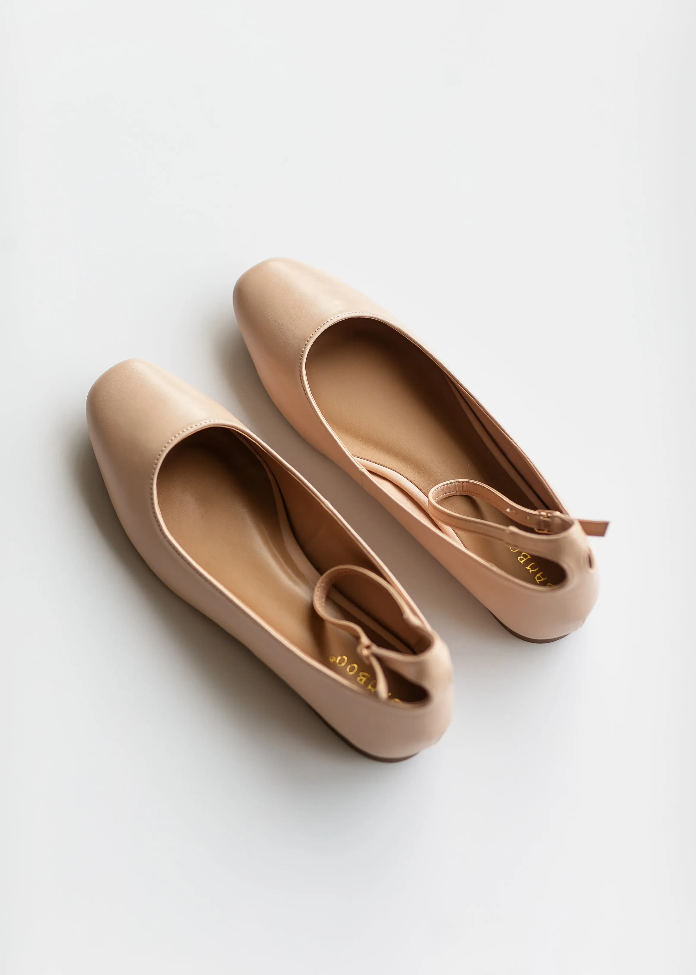 Ankle Strap Square Toe Ballet Flats - FINAL SALE