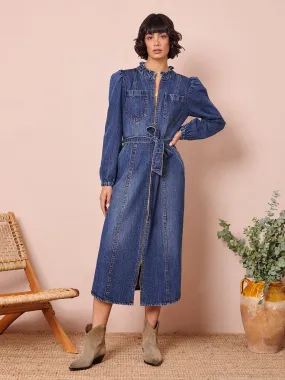 Asher Zip Denim Dress