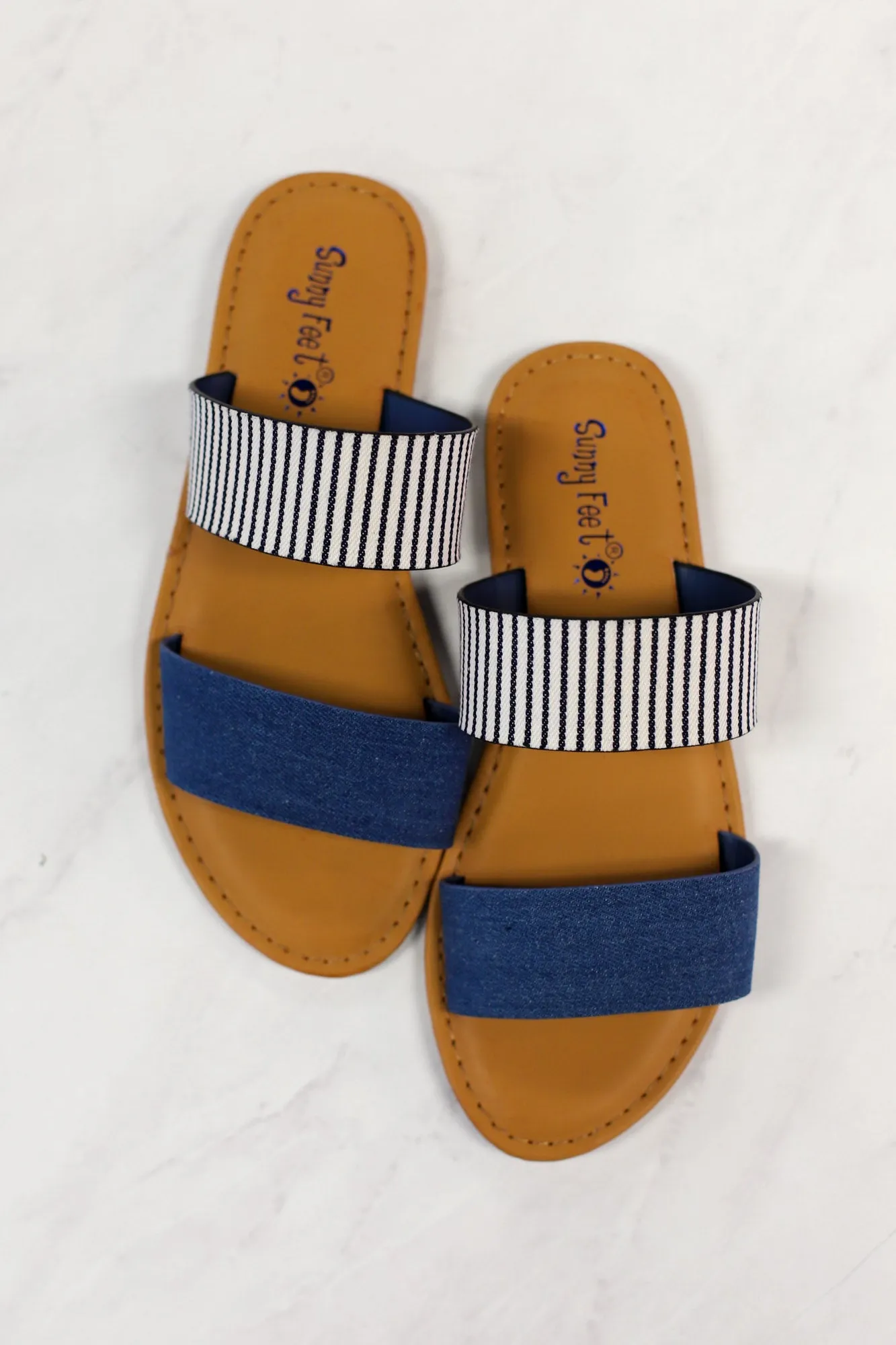 Ava Sandals: Denim