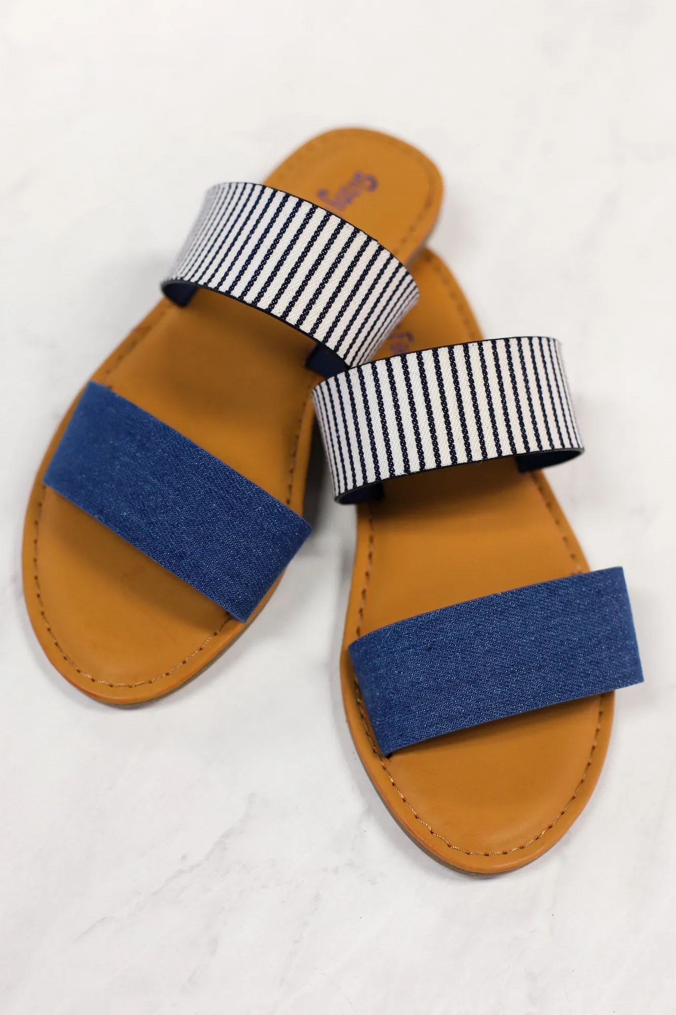 Ava Sandals: Denim