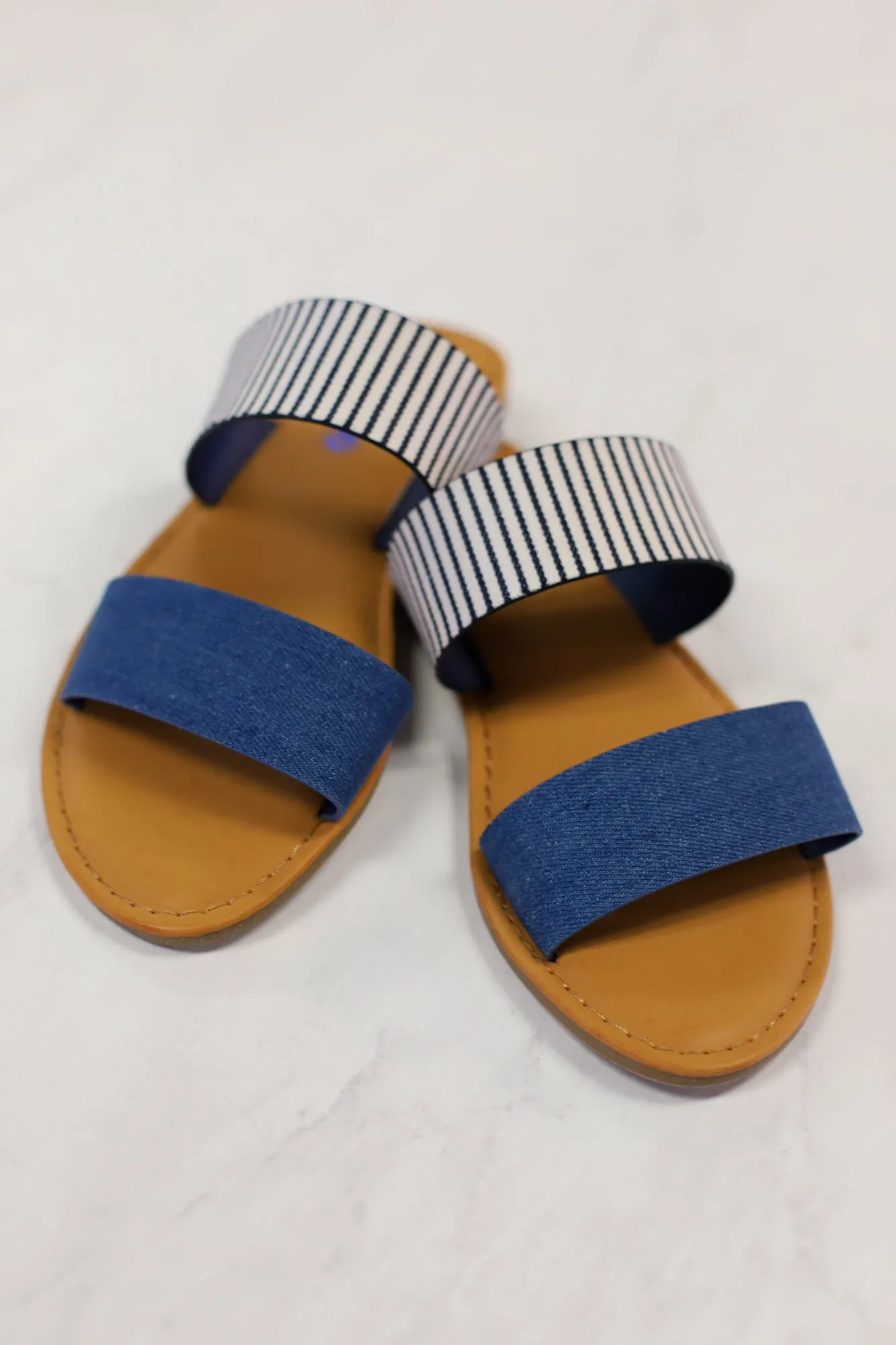 Ava Sandals: Denim