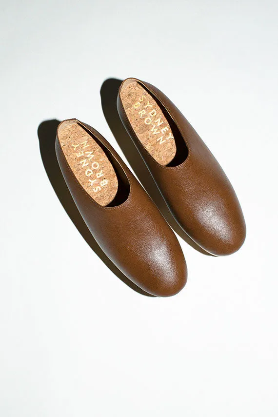 Brown Vegan Platform Clog