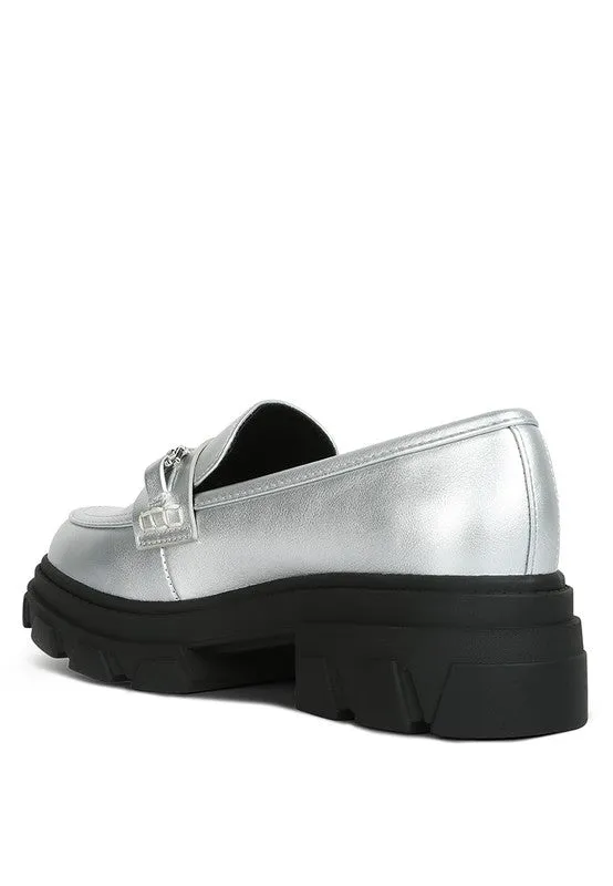 Darlina Metallic Platform Loafers