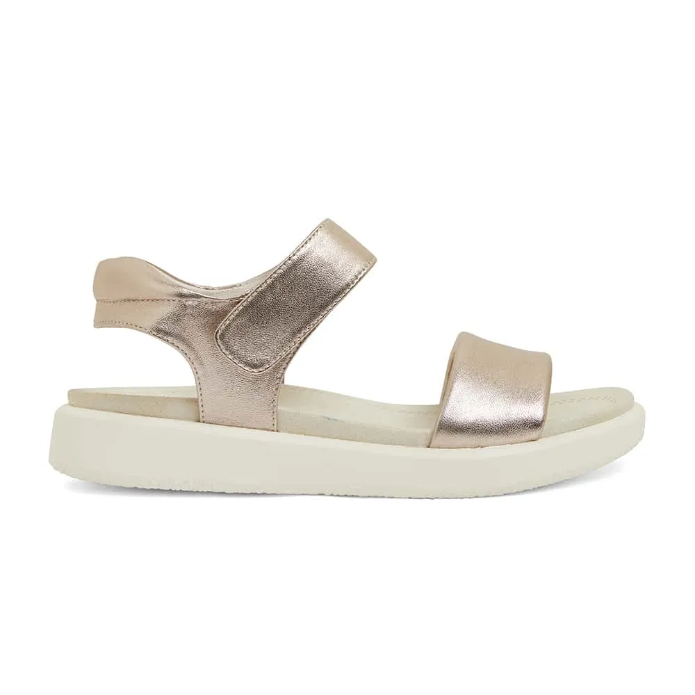 Falcon Sandal in Soft Gold Leather