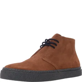 Fred Perry Mens Brown Hawley Suede Desert Boots