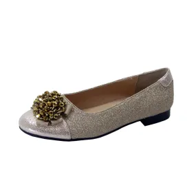 FUZZY Caroline Women's Wide Width Slip-on Dress Flats with Bow