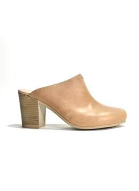 Gina Chestnut Heeled Clog