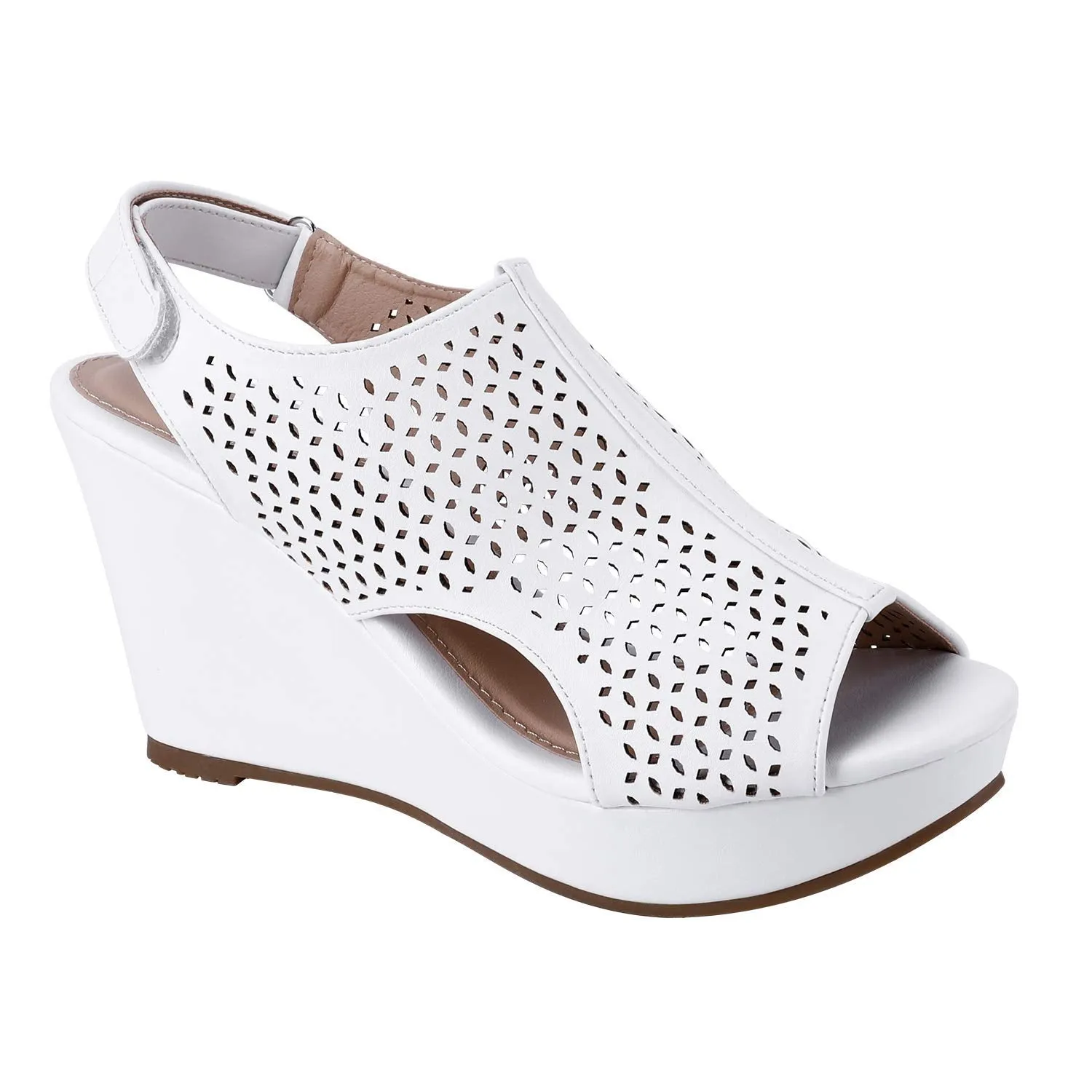 Hollow Peep Toe Wedge Sandal