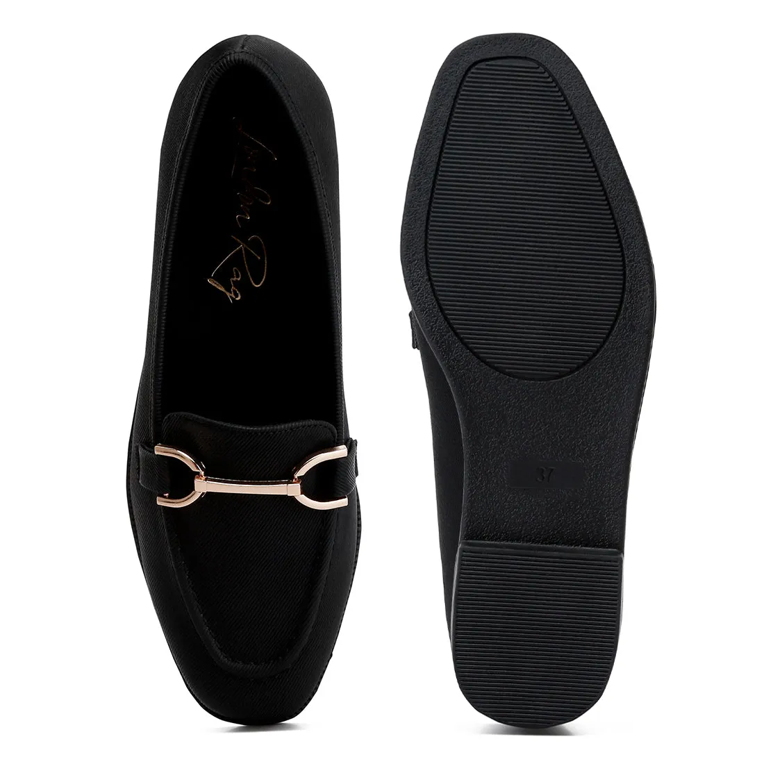 Horsebit Embellished Flat Loafers