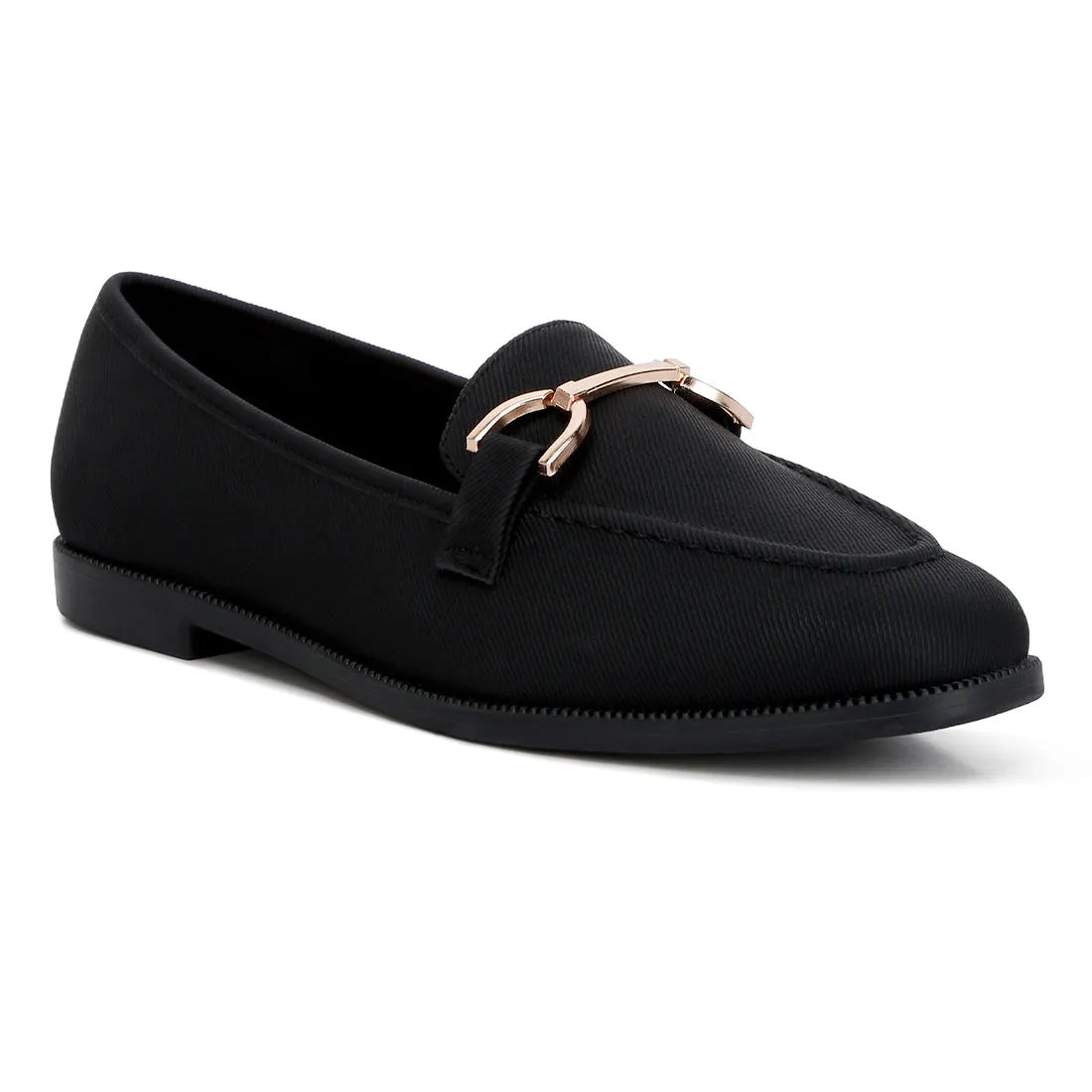 Horsebit Embellished Flat Loafers