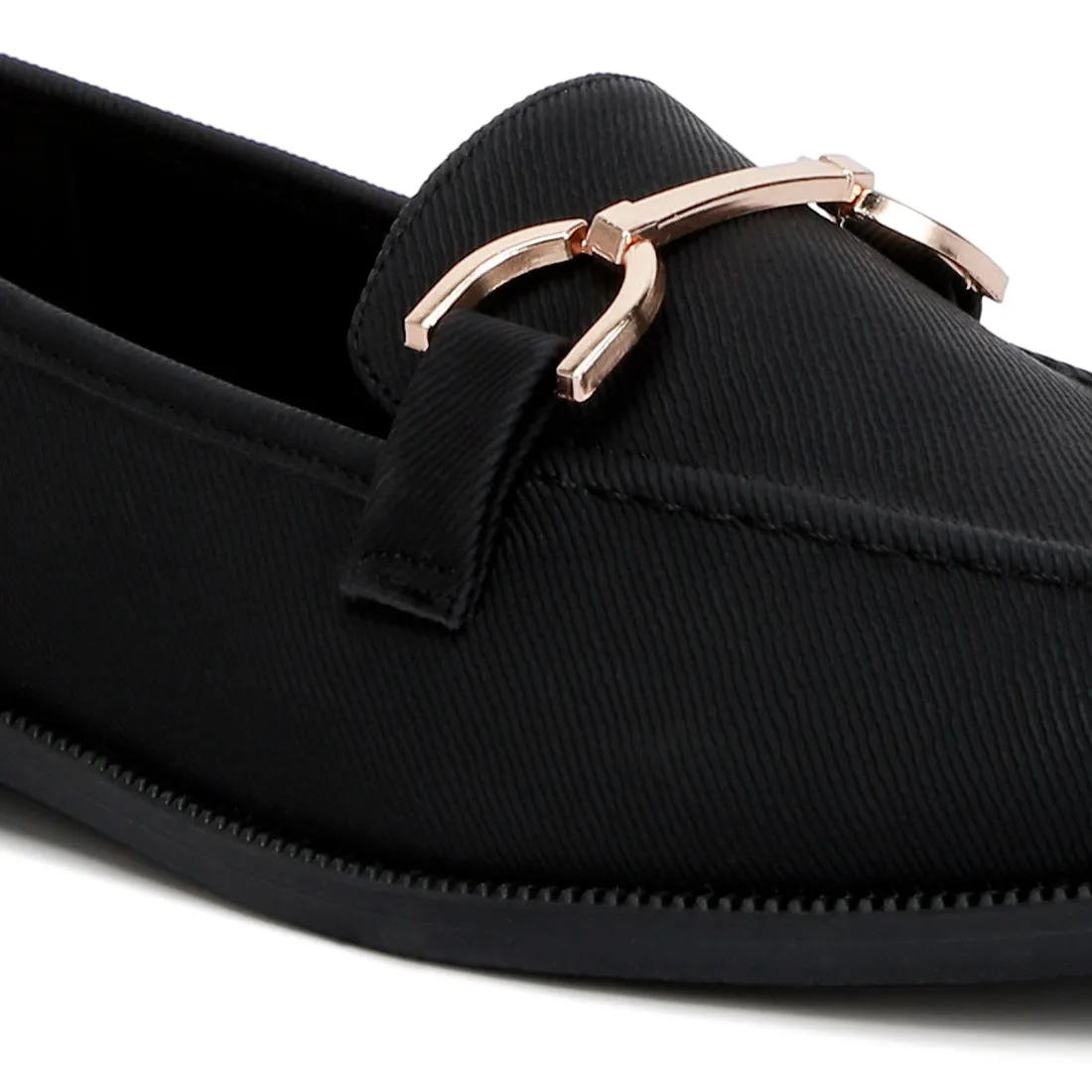 Horsebit Embellished Flat Loafers