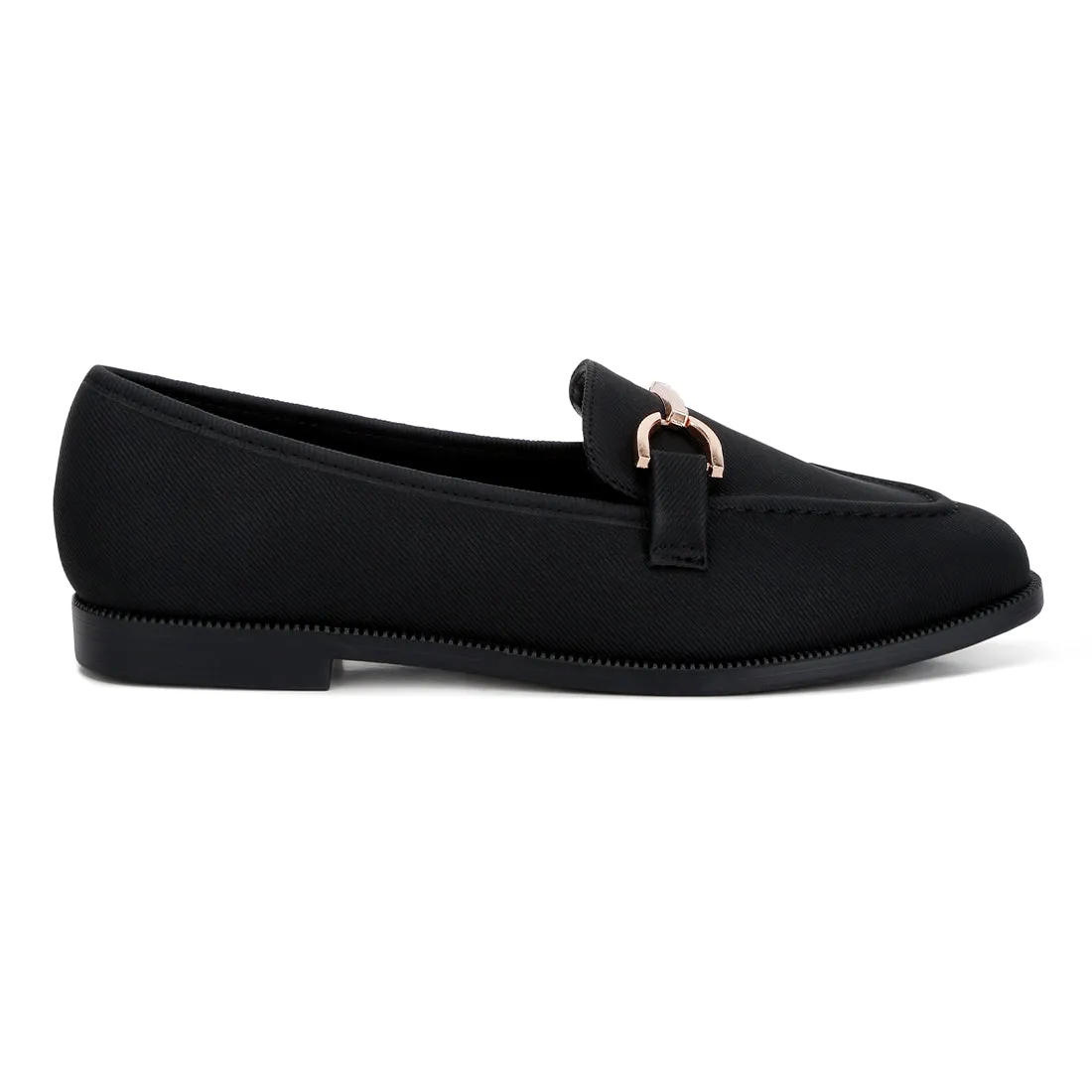 Horsebit Embellished Flat Loafers