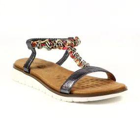 Lunar JLH363  Tempo Ladies Pewter Pull On Sandals