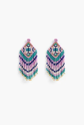 Luxe Lilac Beaded Earrings