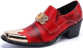 Men's Beaded Metal Tip Western Loafers