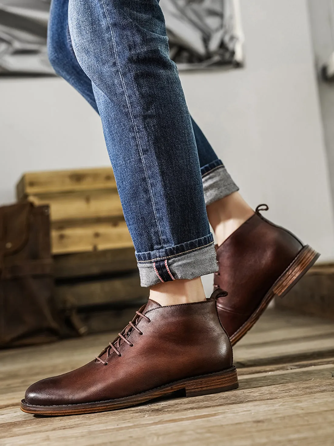 Men's Plain Chukka Ankle Boots