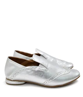 Pennyworth Metallic Silver Loafer