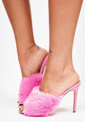 Pink Shellie Fluffy Heels