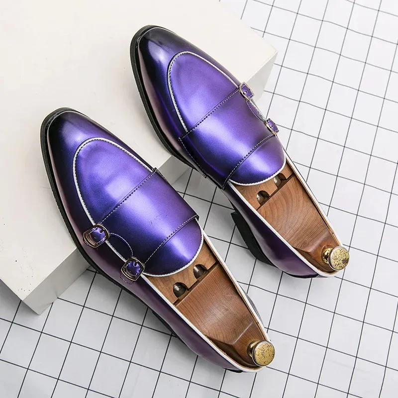 Solid Clean Genuine Leather Slip-On Loafers