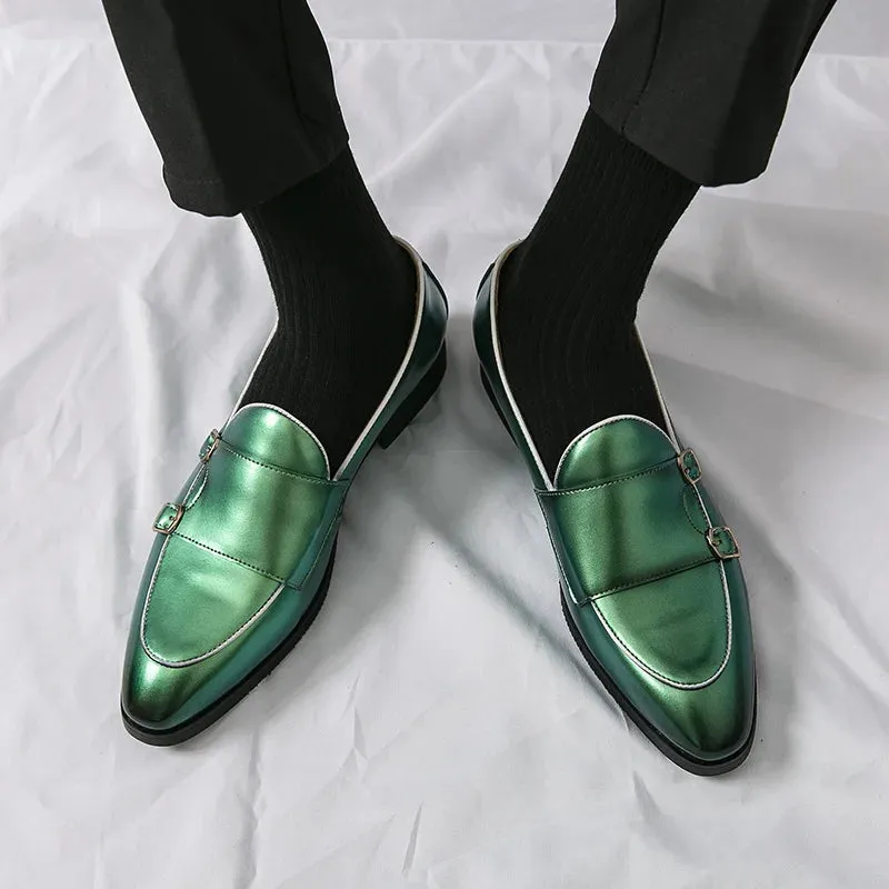 Solid Clean Genuine Leather Slip-On Loafers