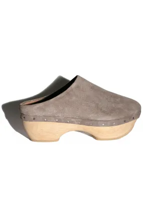 Stone Suede Contour Clog