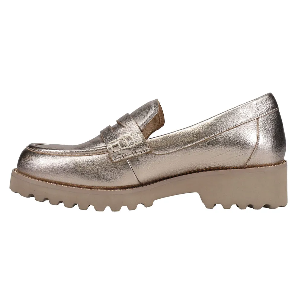 Zayna Metallic Slip On Loafers