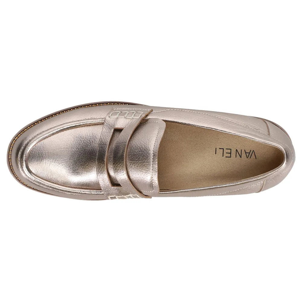 Zayna Metallic Slip On Loafers